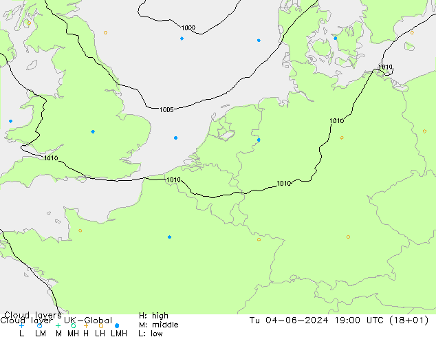 Cloud layer UK-Global mar 04.06.2024 19 UTC