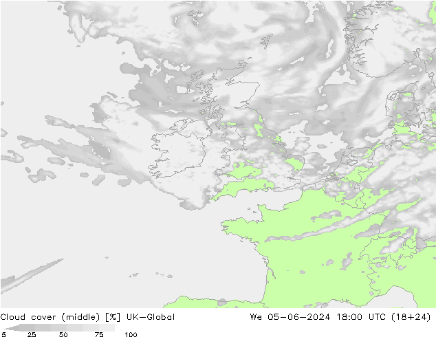 Nuages (moyen) UK-Global mer 05.06.2024 18 UTC