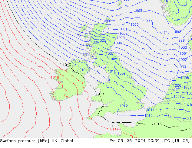 приземное давление UK-Global ср 05.06.2024 00 UTC