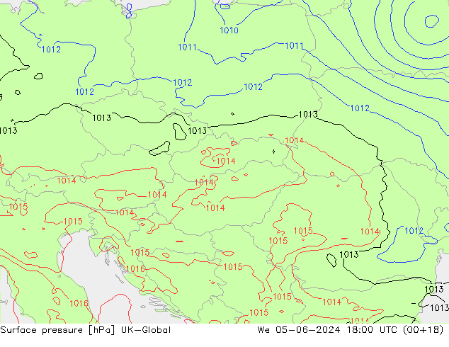 Luchtdruk (Grond) UK-Global wo 05.06.2024 18 UTC