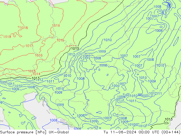 pressão do solo UK-Global Ter 11.06.2024 00 UTC