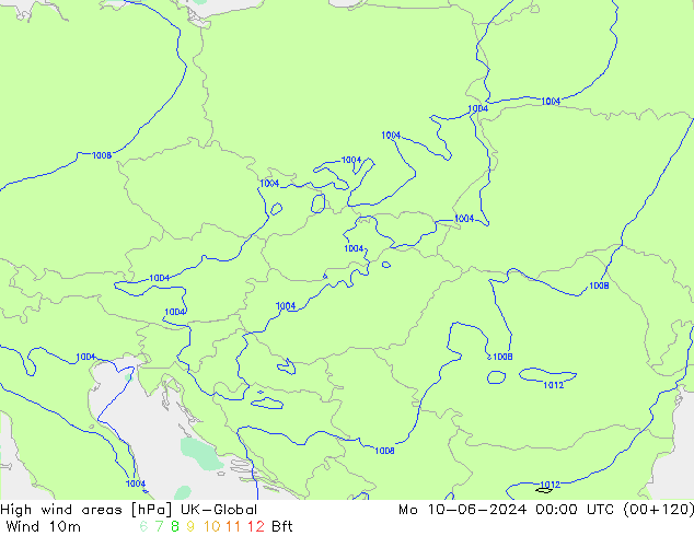 High wind areas UK-Global Po 10.06.2024 00 UTC