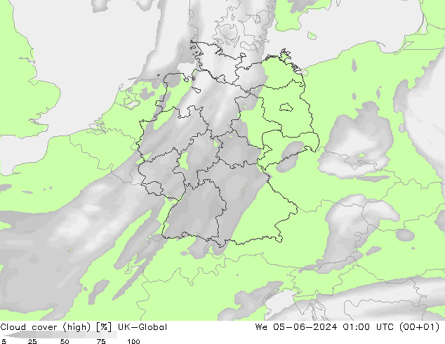 zachmurzenie (wysokie) UK-Global śro. 05.06.2024 01 UTC