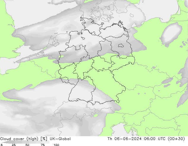 zachmurzenie (wysokie) UK-Global czw. 06.06.2024 06 UTC