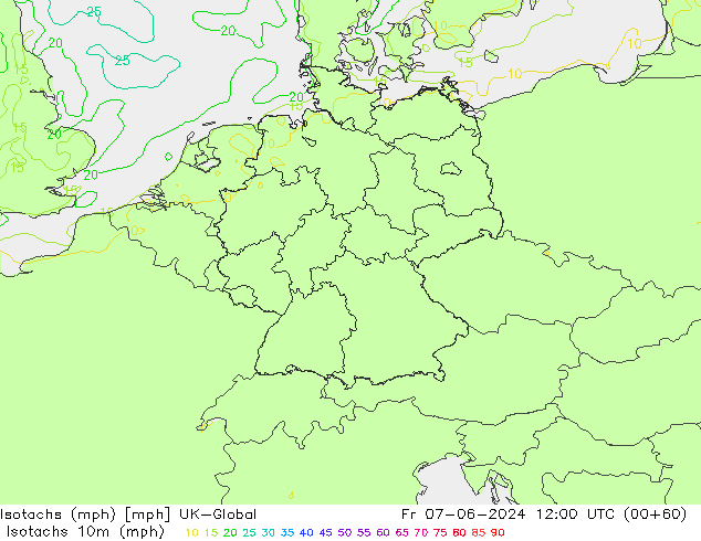 Eşrüzgar Hızları mph UK-Global Cu 07.06.2024 12 UTC