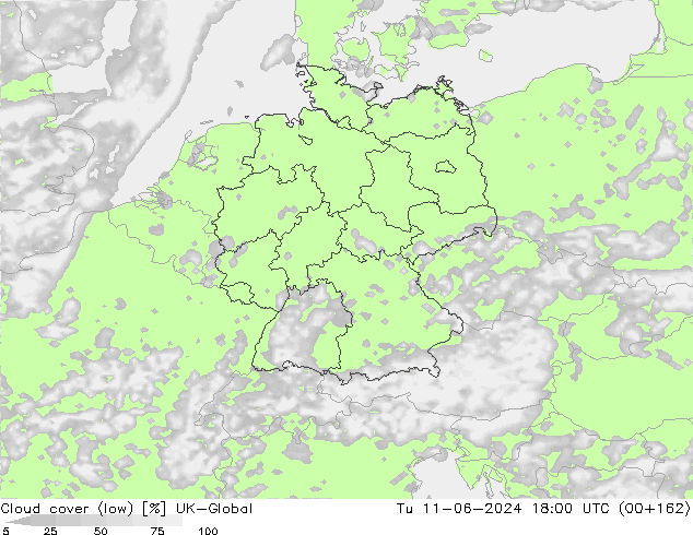 nízká oblaka UK-Global Út 11.06.2024 18 UTC