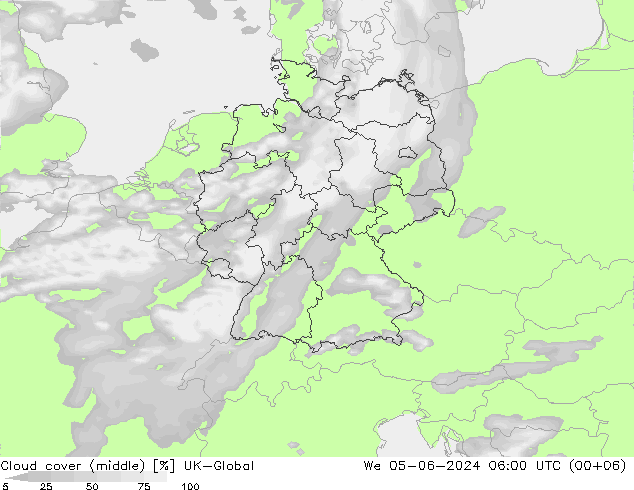 Wolken (mittel) UK-Global Mi 05.06.2024 06 UTC