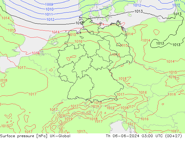 Surface pressure UK-Global Th 06.06.2024 03 UTC