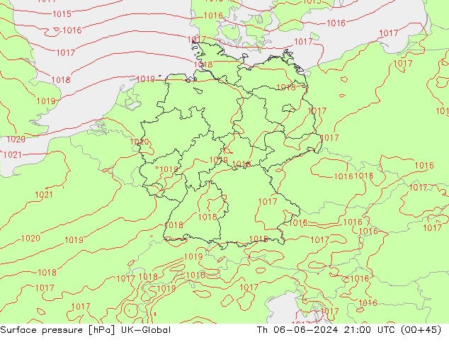 Luchtdruk (Grond) UK-Global do 06.06.2024 21 UTC