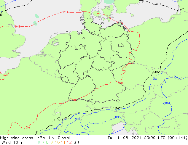 Windvelden UK-Global di 11.06.2024 00 UTC