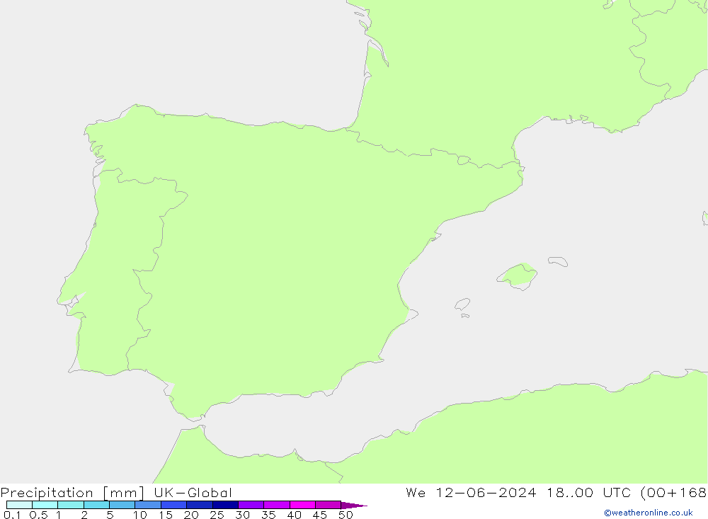 Precipitation UK-Global We 12.06.2024 00 UTC