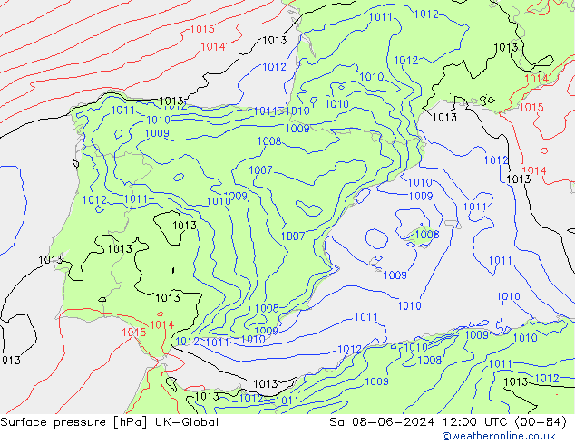 ciśnienie UK-Global so. 08.06.2024 12 UTC