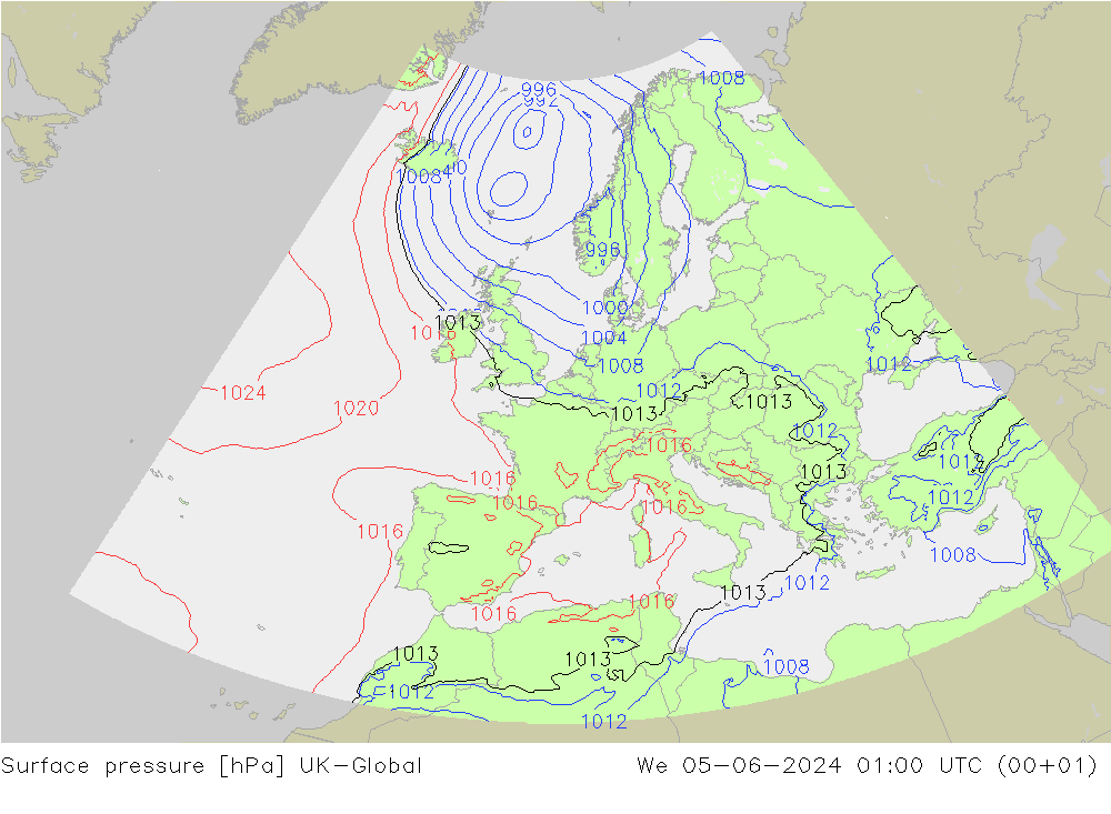 Luchtdruk (Grond) UK-Global wo 05.06.2024 01 UTC