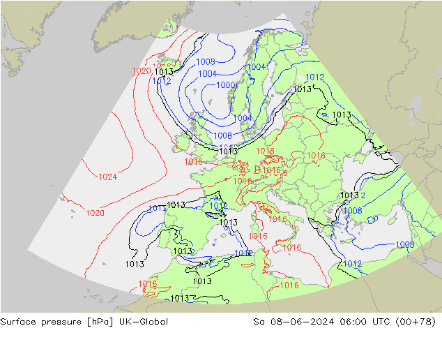 Yer basıncı UK-Global Cts 08.06.2024 06 UTC