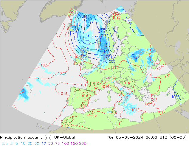 Precipitation accum. UK-Global St 05.06.2024 06 UTC