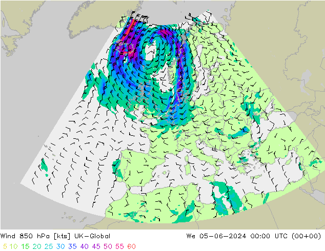  850 hPa UK-Global  05.06.2024 00 UTC