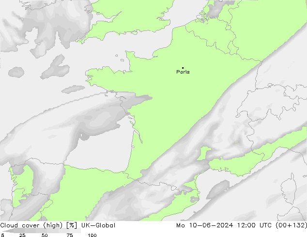 Nuages (élevé) UK-Global lun 10.06.2024 12 UTC