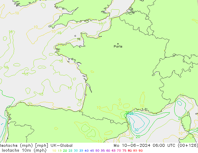 Isotachs (mph) UK-Global Mo 10.06.2024 06 UTC