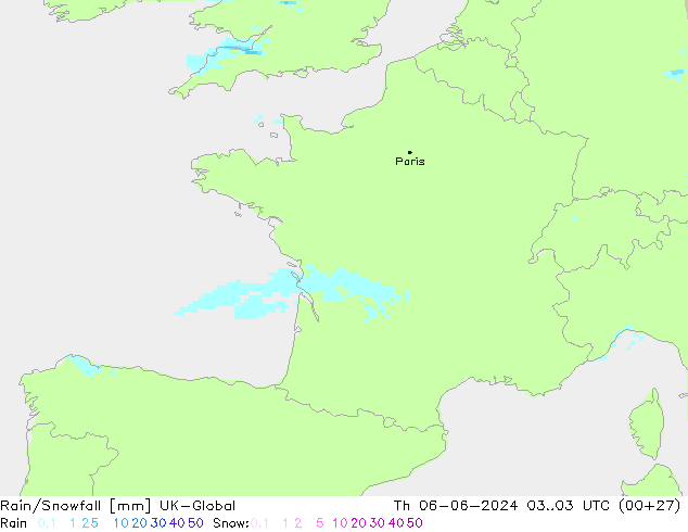 Rain/Snowfall UK-Global Th 06.06.2024 03 UTC