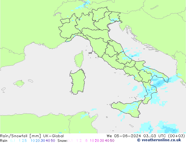 Rain/Snowfall UK-Global We 05.06.2024 03 UTC