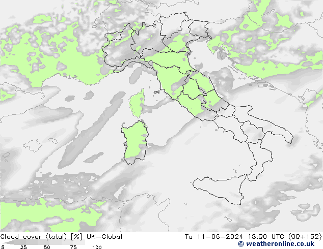 Bulutlar (toplam) UK-Global Sa 11.06.2024 18 UTC