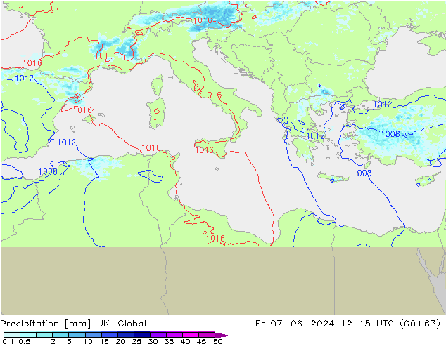 Precipitation UK-Global Fr 07.06.2024 15 UTC