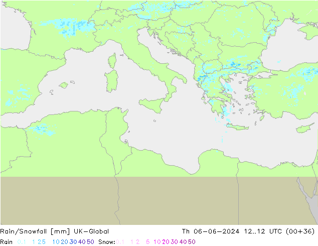 Lluvia/nieve UK-Global jue 06.06.2024 12 UTC