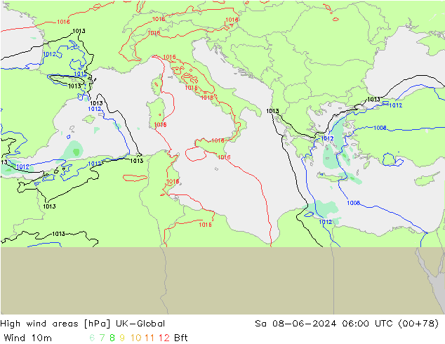 High wind areas UK-Global Sa 08.06.2024 06 UTC
