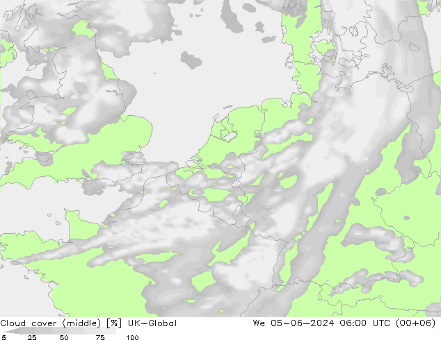 Bewolking (Middelb.) UK-Global wo 05.06.2024 06 UTC