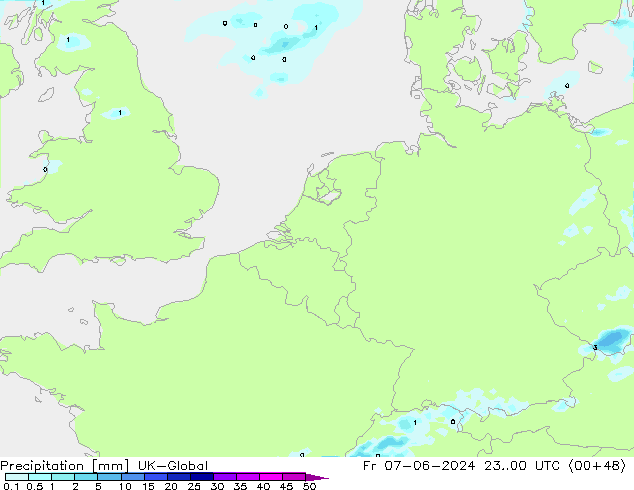 Precipitation UK-Global Fr 07.06.2024 00 UTC