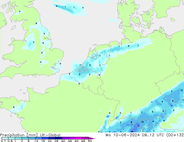 Précipitation UK-Global lun 10.06.2024 12 UTC