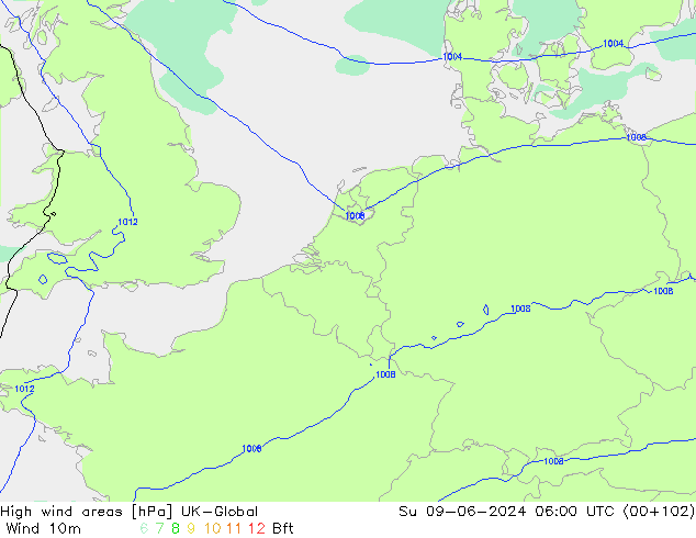 High wind areas UK-Global Ne 09.06.2024 06 UTC