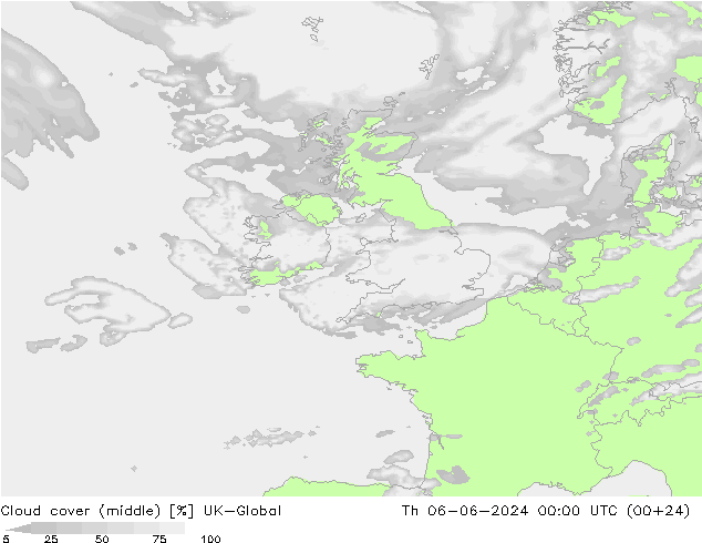 Cloud cover (middle) UK-Global Th 06.06.2024 00 UTC