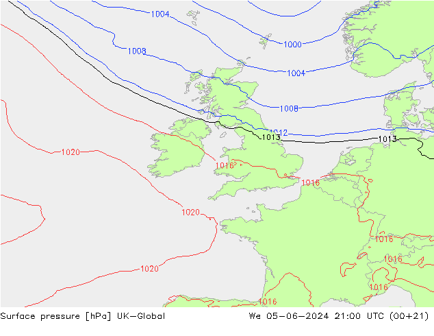 приземное давление UK-Global ср 05.06.2024 21 UTC