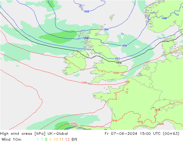 High wind areas UK-Global Pá 07.06.2024 15 UTC