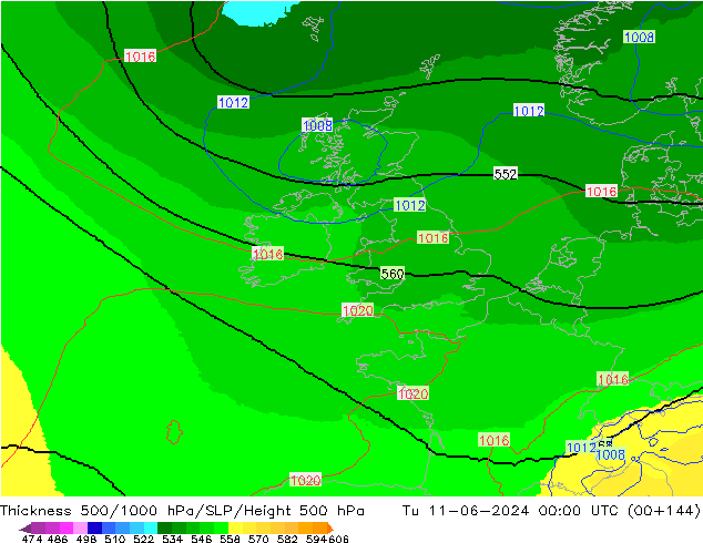 Thck 500-1000hPa UK-Global mar 11.06.2024 00 UTC