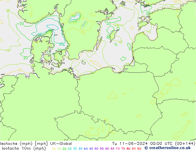 Isotachs (mph) UK-Global mar 11.06.2024 00 UTC