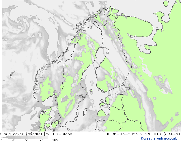 Cloud cover (middle) UK-Global Th 06.06.2024 21 UTC