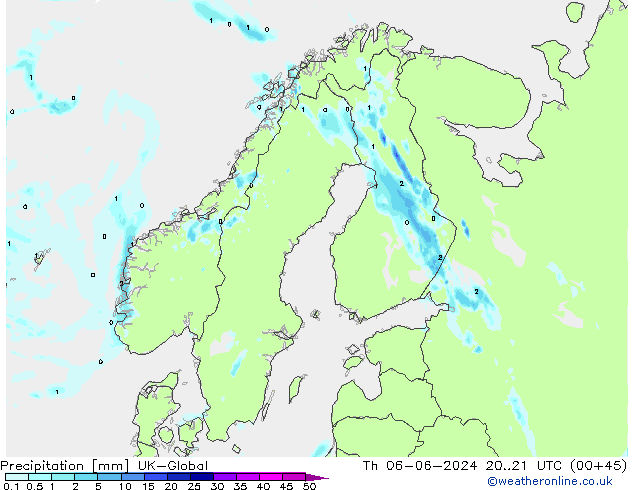 Precipitation UK-Global Th 06.06.2024 21 UTC