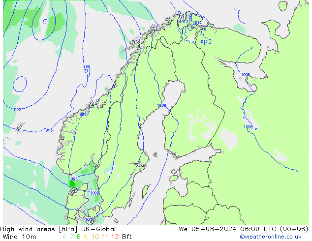 High wind areas UK-Global We 05.06.2024 06 UTC