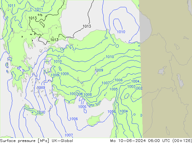 pressão do solo UK-Global Seg 10.06.2024 06 UTC