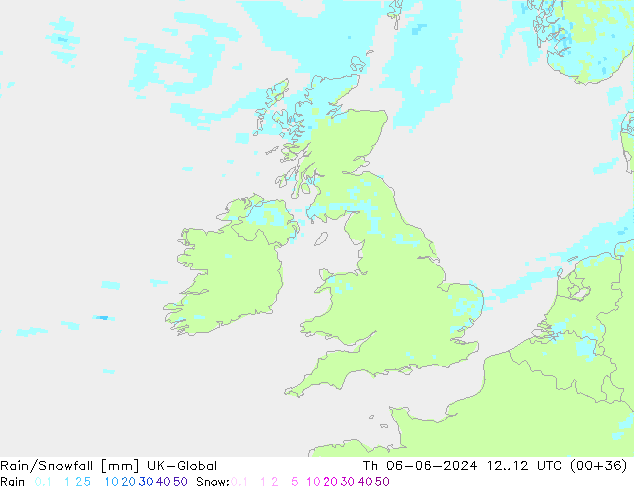 Lluvia/nieve UK-Global jue 06.06.2024 12 UTC