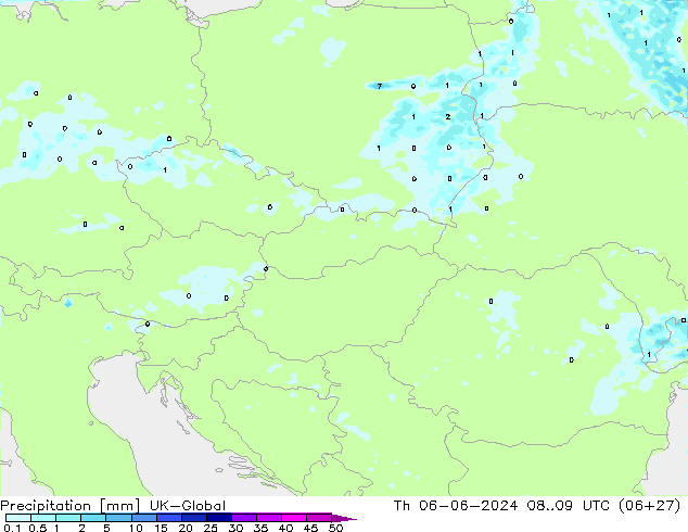 Precipitazione UK-Global gio 06.06.2024 09 UTC