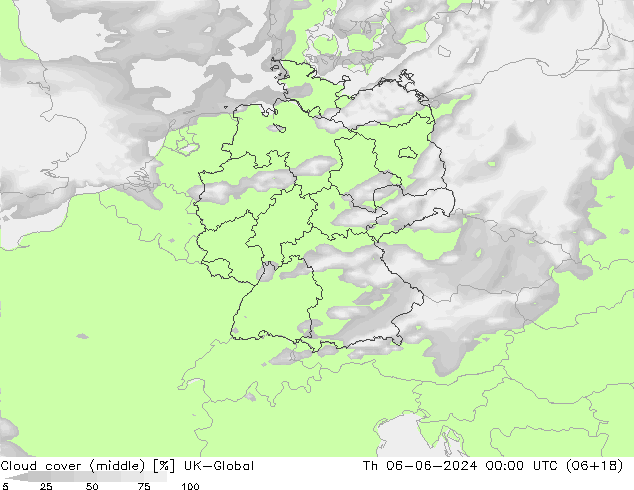 Cloud cover (middle) UK-Global Th 06.06.2024 00 UTC