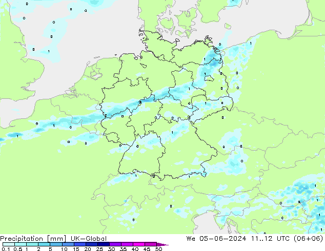 precipitação UK-Global Qua 05.06.2024 12 UTC