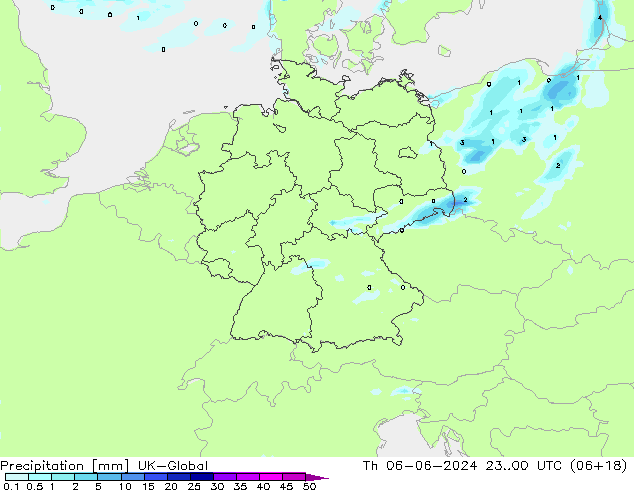 Precipitation UK-Global Th 06.06.2024 00 UTC