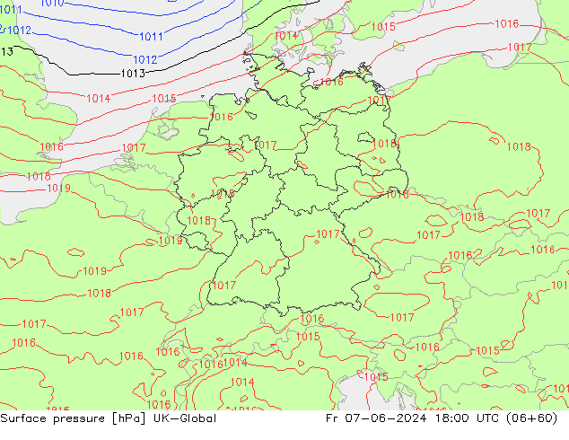 Yer basıncı UK-Global Cu 07.06.2024 18 UTC