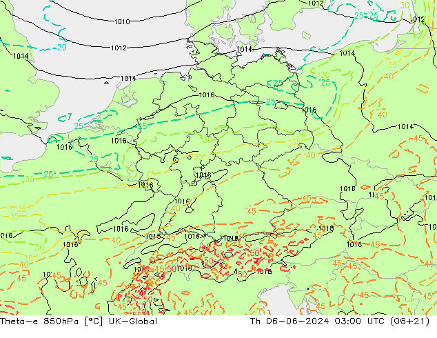 Theta-e 850hPa UK-Global jeu 06.06.2024 03 UTC