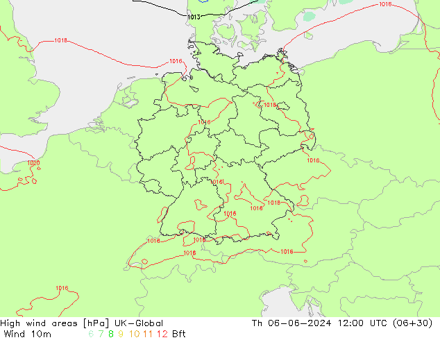 High wind areas UK-Global Th 06.06.2024 12 UTC