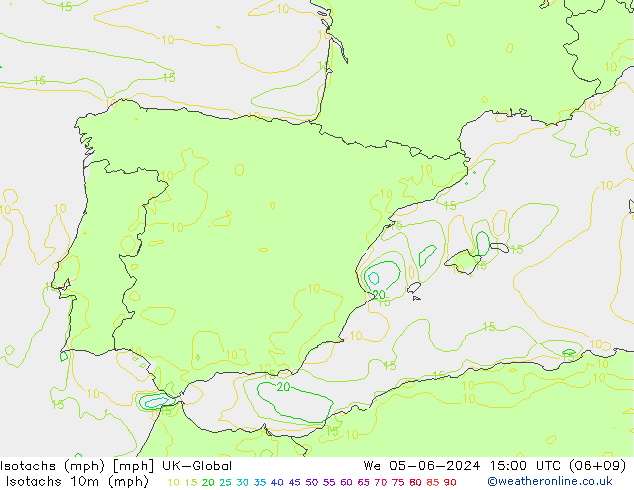 Isotachs (mph) UK-Global We 05.06.2024 15 UTC